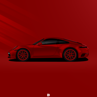 Porche 911 Turbo 2023 red wallpaper