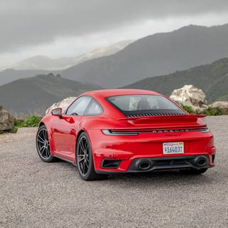 Porche 911 Turbo 2023 red wallpaper