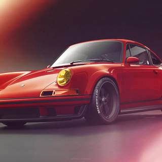 Porche 911 Turbo 2023 red wallpaper
