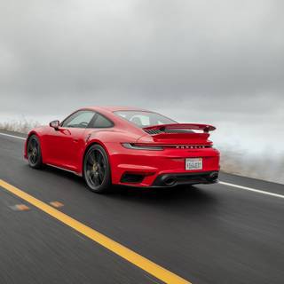 Porche 911 Turbo 2023 red wallpaper