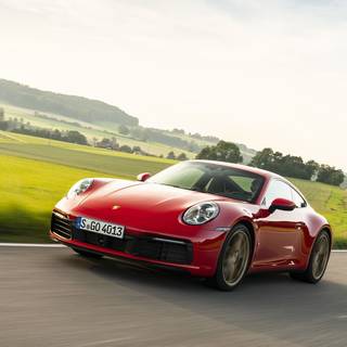 Porche 911 Turbo 2023 red wallpaper