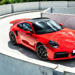 Porche 911 Turbo 2023 red wallpaper