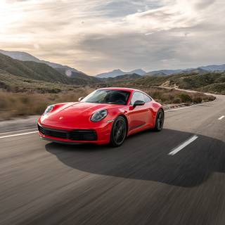 Porche 911 Turbo 2023 red wallpaper