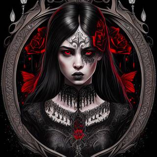Gothic beauty wallpaper