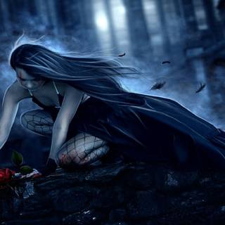 Gothic beauty wallpaper