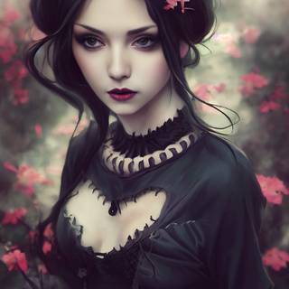 Gothic beauty wallpaper