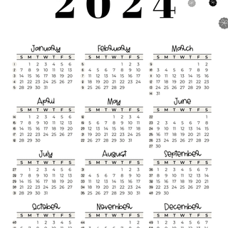 Calendar 2024 wallpaper