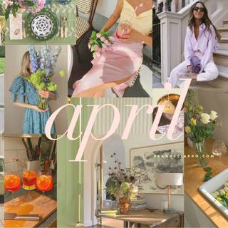 Spring moodboard desktop wallpaper