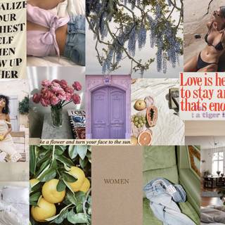 Spring moodboard desktop wallpaper