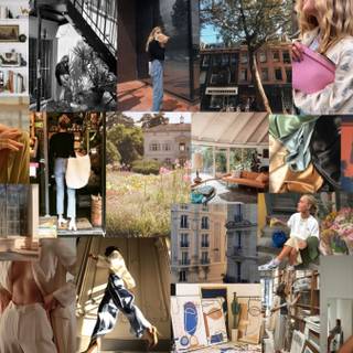 Spring moodboard desktop wallpaper