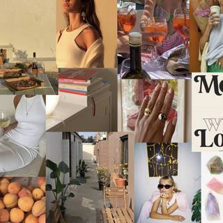 Spring moodboard desktop wallpaper