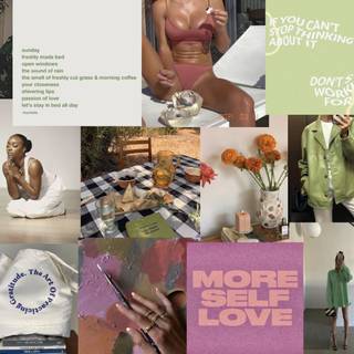 Spring moodboard desktop wallpaper