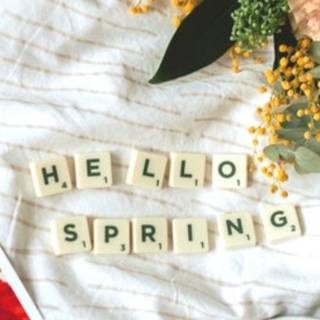 Spring moodboard desktop wallpaper