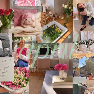 Spring moodboard desktop wallpaper