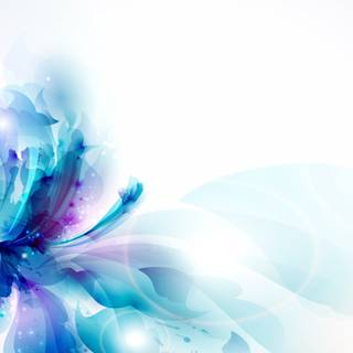 Blue abstract flower wallpaper