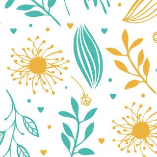 Blue abstract flower wallpaper