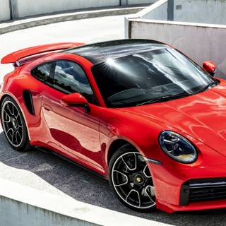 Porche 911 Turbo 2023 red wallpaper