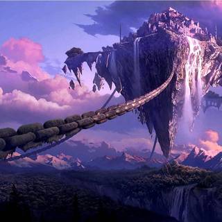 Aesthetic purple fantasy wallpaper