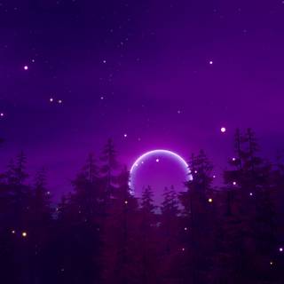 Aesthetic purple fantasy wallpaper