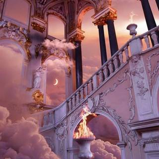 Aesthetic purple fantasy wallpaper