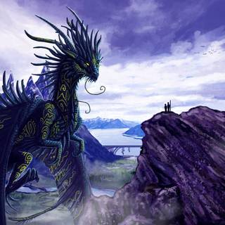 Aesthetic purple fantasy wallpaper