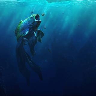 Fantasy scuba diver wallpaper