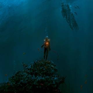 Fantasy scuba diver wallpaper