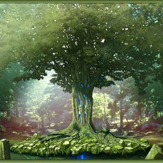 Fantasy jungle tree wallpaper