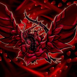 Red neon dragon wallpaper