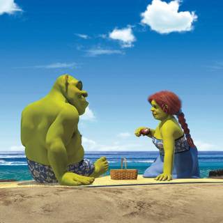 Shrek and Fiona wallpaper