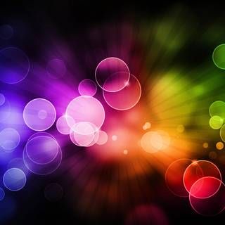 Rainbow bubbles wallpaper