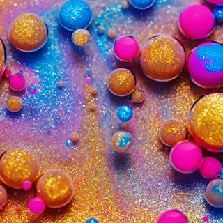 Rainbow bubbles wallpaper