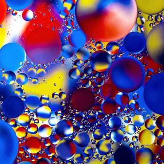 Rainbow bubbles wallpaper