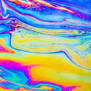 Rainbow bubbles wallpaper