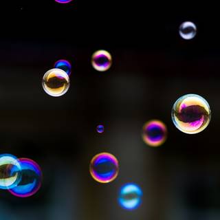 Rainbow bubbles wallpaper