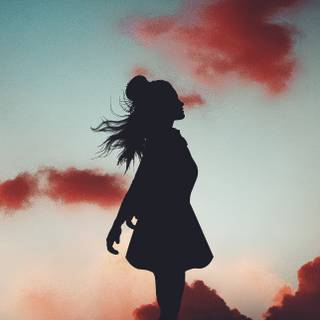 Girl with moon wallpaper