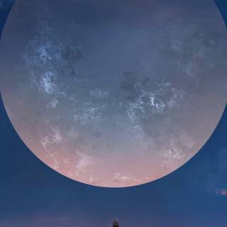 Girl with moon wallpaper