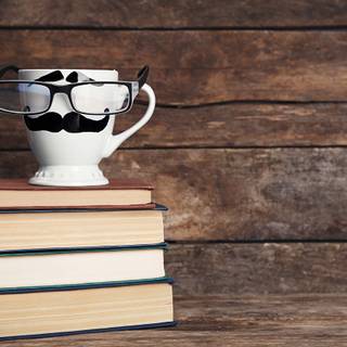 Book with glasses wallpaper