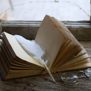 Book with glasses wallpaper