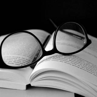 Book with glasses wallpaper