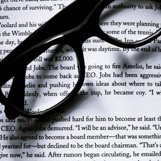 Book with glasses wallpaper