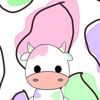 Rainbow cow print wallpaper