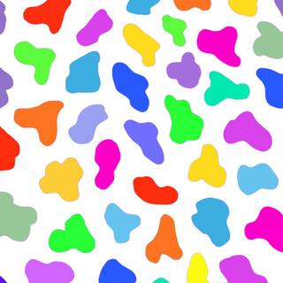 Rainbow cow print wallpaper