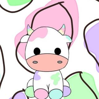 Rainbow cow print wallpaper