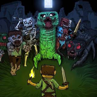 Minecraft fanart wallpaper