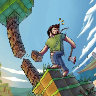 Minecraft fanart wallpaper