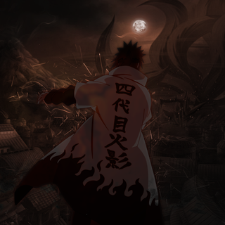 Minato vs Kurama wallpaper