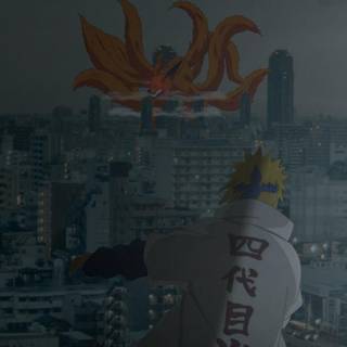 Minato vs Kurama wallpaper