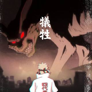 Minato vs Kurama wallpaper