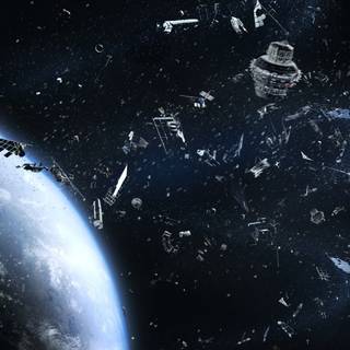 Space debris wallpaper